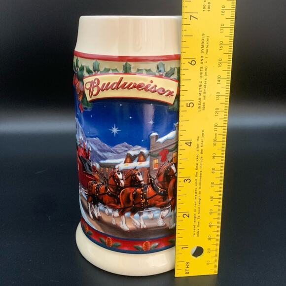 Vintage 2003 Budweiser Holiday Stein Mug - Picture 10 of 11